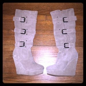 Knee high platform boots